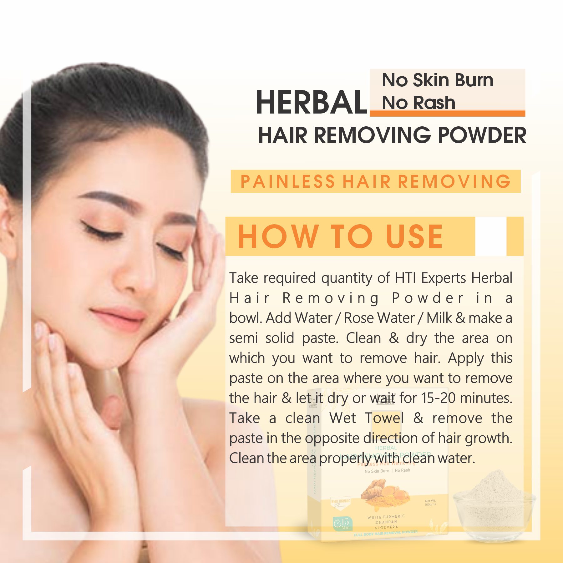 Hair Removing Powder Turmeric 3